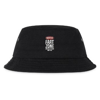 Achtung Furzzone Betreten auf eigene Gefahr - Kinder Bucket Hat - Schwarz - Vorne