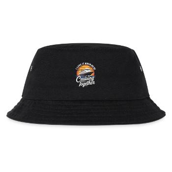 Ich liebe es, wenn wir zusammen auf einer Kreuzfahrt unterwegs sind - Kinder Bucket Hat - Schwarz - Vorne