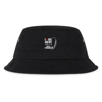 I Love Big Sacks Tight Ends And A Strong D - Kinder Bucket Hat - Schwarz - Vorne