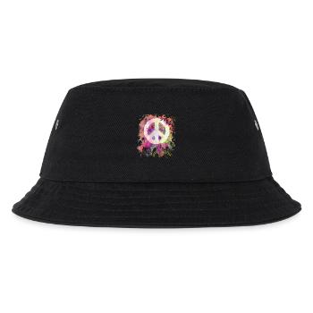 Peace World Peace Flower Power Gift - Kids’ Bucket Hat - black - Front