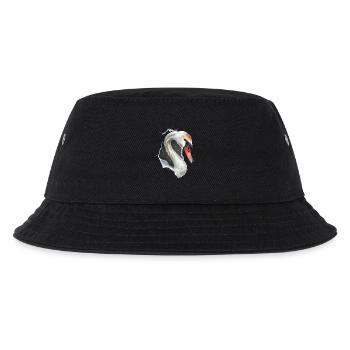 Schwan - Kinder Bucket Hat - Schwarz - Vorne