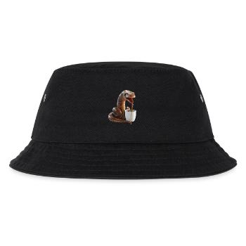 Wurm Kaffee - Kinder Bucket Hat - Schwarz - Vorne