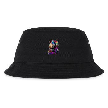 Biber Motiv Biberflüsterer Nagetiere Süßer Biber - Kinder Bucket Hat - Schwarz - Vorne