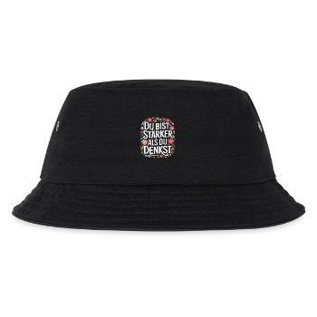 Mach es einfach für einen Optimisten - Kinder Bucket Hat - Schwarz - Vorne