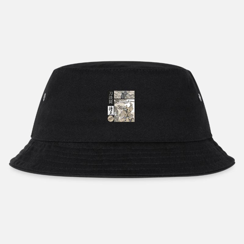 samurai katana Duell vs ninja - Kinder Bucket Hat - Schwarz