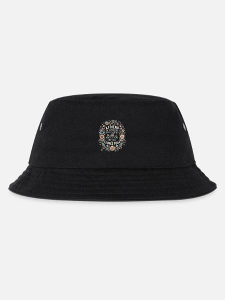 A friend is someone who knows all about you - Kinder Bucket Hat - Schwarz