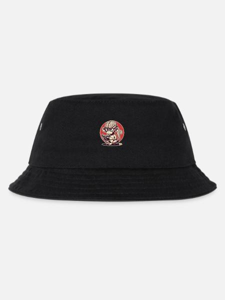 Nerd-Affe mit großem Geirn liest ein Buch - Kinder Bucket Hat - Schwarz
