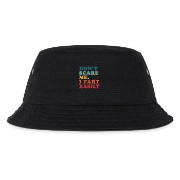 Erschrecke mich nicht, ich furze leicht, furze leicht lustige Sprüche - Kinder Bucket Hat - Schwarz - Vorne