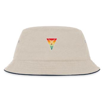 Retro Cricket Player Triangle Vintage - Kids’ Bucket Hat - ecru/navy - Front