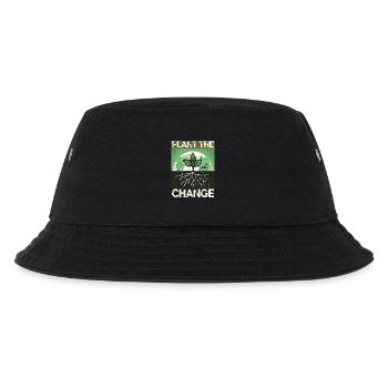 Plant the Change – Sustainable Design - Kids’ Bucket Hat - black - Front