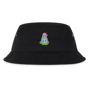 Nilpferd Weihnachten Paket - Kinder Bucket Hat - Schwarz - Vorne