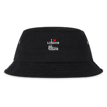 I Love London Colosseum Cool United Kingdom Heart - Kinder Bucket Hat - Schwarz - Vorne