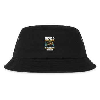 Thank A Coal Miner They Power Your Life - Kinder Bucket Hat - Schwarz - Vorne