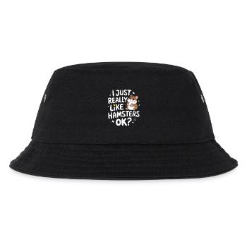 Hamster - Kinder Bucket Hat - Schwarz - Vorne
