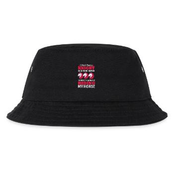 Springreiten Springpferd - Kinder Bucket Hat - Schwarz - Vorne