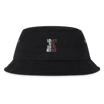 Liebe macht den Unterschied Einzigartige Liebe - Kinder Bucket Hat - Schwarz - Vorne
