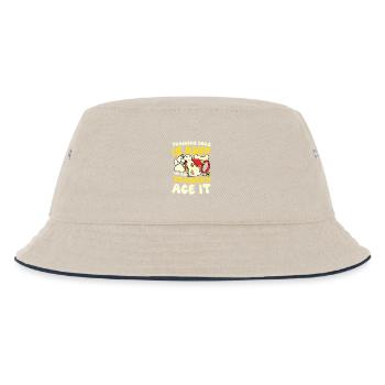 Training Dogs Is Ruff But Our Trainers Ace - Kinder Bucket Hat - Natur/Navy - Vorne