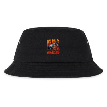 Ich Bin 9 Aus Dem Weg. Kindergeburtstag Rennwagen - Kinder Bucket Hat - Schwarz - Vorne