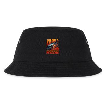 Ich Bin 2 Aus Dem Weg. Kindergeburtstag Rennwagen - Kinder Bucket Hat - Schwarz - Vorne