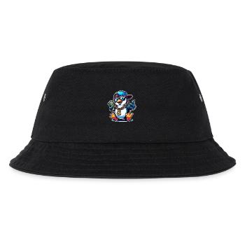 Pinguin Dollar Kette Money - Kinder Bucket Hat - Schwarz - Vorne