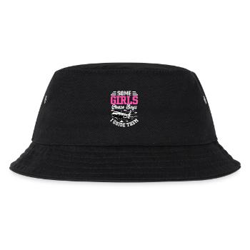 Manche Mädchen jagen Jungs, ich führe sie - Kinder Bucket Hat - Schwarz - Vorne