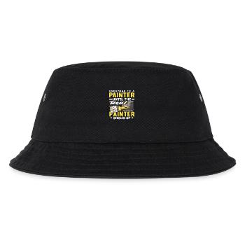 Jeder Ist Ein Maler Bis Der Echte Maler Kommt - Kinder Bucket Hat - Schwarz - Vorne