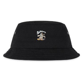 Sloth Snowboard Pun Slowboard Humor Winter Sports - Kids’ Bucket Hat - black - Front