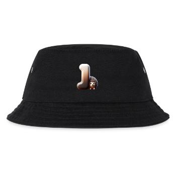 Little hedgehog snuggles up to the letter J - Kids’ Bucket Hat - black - Front