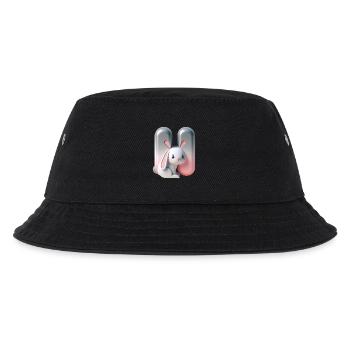 Cute bunny next to the letter H - Kids’ Bucket Hat - black - Front