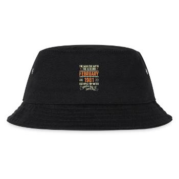 Februar 1981 - Februar 1981 Jahrestag Februar 1981 - Kinder Bucket Hat - Schwarz - Vorne