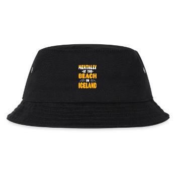 Mentally At The Beach In Island - Kinder Bucket Hat - Schwarz - Vorne