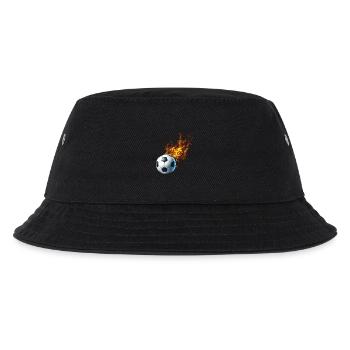 Fußball Feuer - Kinder Bucket Hat - Schwarz - Vorne