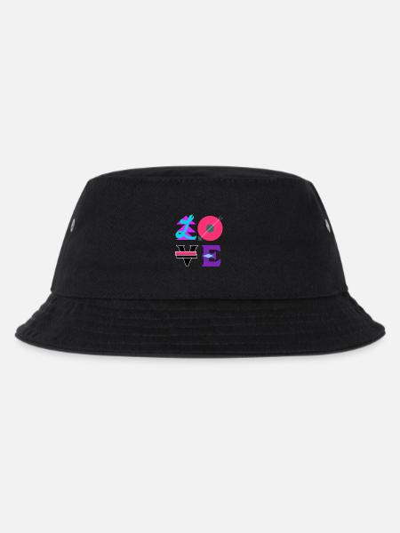 Schöne Liebe Bunte Schrift Typografie Pfeil - Kinder Bucket Hat - Schwarz