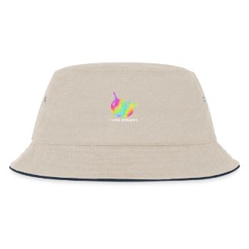 Narwal - Kinder Bucket Hat - Natur/Navy - Vorne