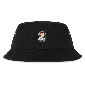 Think your job is hard Midwife - Kids’ Bucket Hat - black - Front
