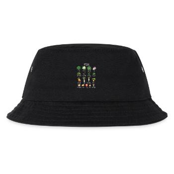 Januar Obst und Gemüse der Saison - Kinder Bucket Hat - Schwarz - Vorne