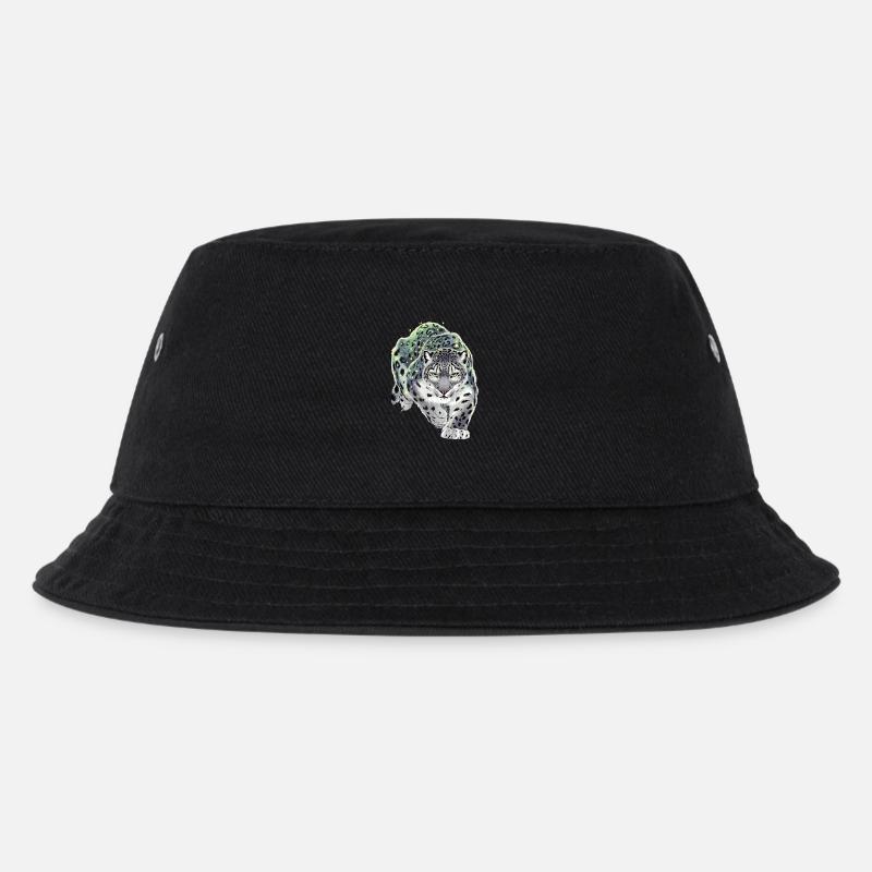 Schneeleopard Leopard Raubkatze - Kinder Bucket Hat - Schwarz