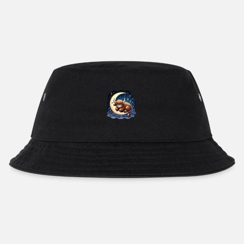 Tranquil Highland Cow - Perfect for Relaxation - Kinder Bucket Hat - Schwarz