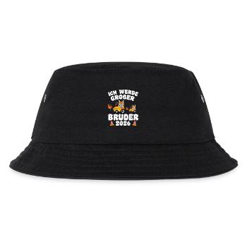 Ich Werde Großer Bruder 2026 - Kinder Bucket Hat - Schwarz - Vorne