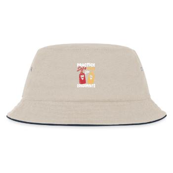 Gewürz Mittagessen Gewürze Sauce - Kinder Bucket Hat - Natur/Navy - Vorne