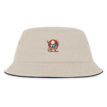 Alien Creature: Defender of the Breakfast Egg - Kids’ Bucket Hat - ecru/navy - Front