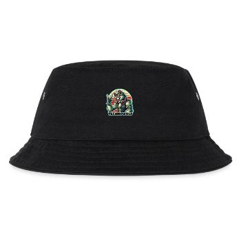 Techno-Wolf: Electronic Music Beats - Kids’ Bucket Hat - black - Front