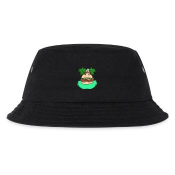 Burger Abenteuer Urlaub Insel Karibik - Kinder Bucket Hat - Schwarz - Vorne
