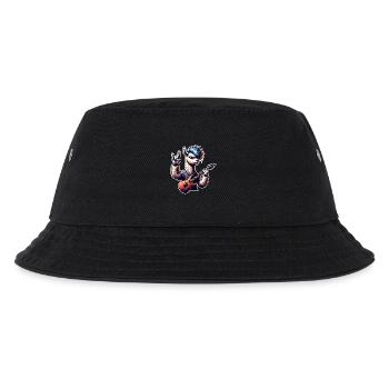 Alpaka Rock and Roll Gitarrist - Kinder Bucket Hat - Schwarz - Vorne