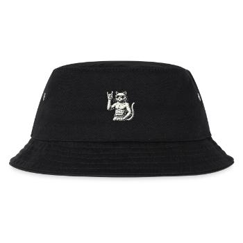 Lustige Rock Musik Katze Heavy Metal Festival - Kinder Bucket Hat - Schwarz - Vorne