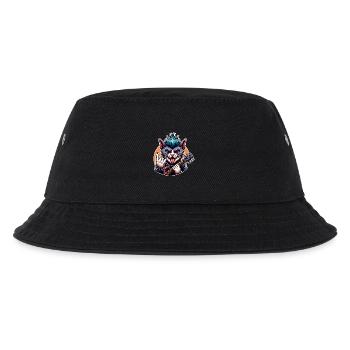Katze Rock and Roll Gitarrist - Kinder Bucket Hat - Schwarz - Vorne