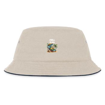 CHILL Kröte - Kinder Bucket Hat - Natur/Navy - Vorne
