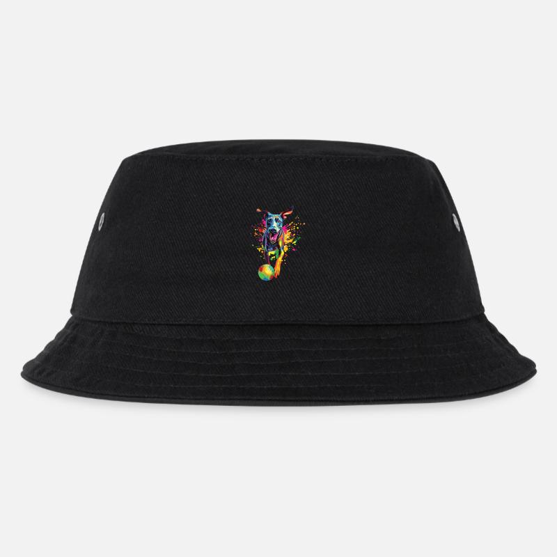 Windhund - Kinder Bucket Hat - Schwarz