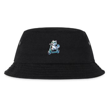 E-Scooter E-Roller Katze Scooter - Kinder Bucket Hat - Schwarz - Vorne
