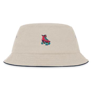 Roller Skates Graphic - Kids’ Bucket Hat - ecru/navy - Front